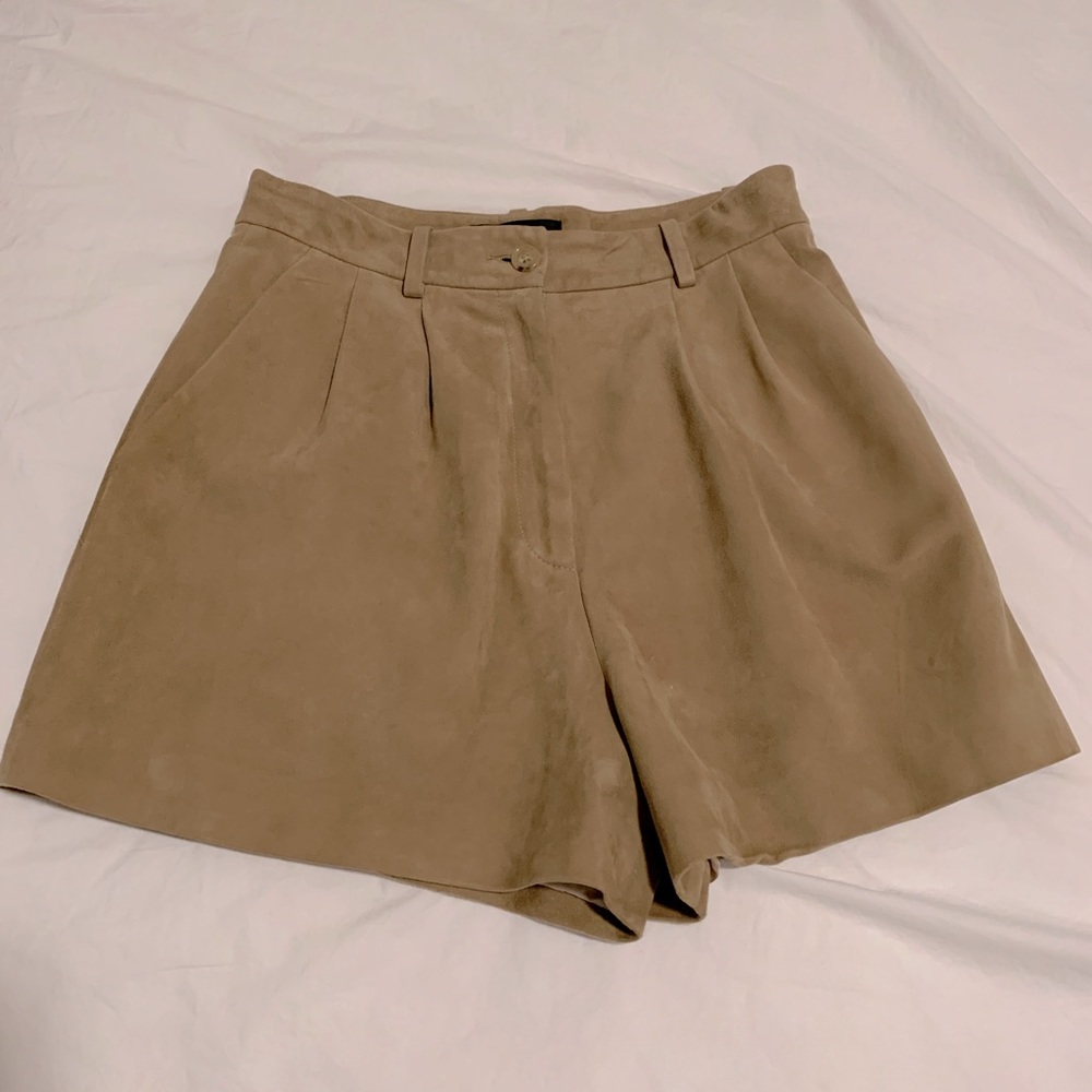 Nili Lotan Suede Shorts 100% Lambskin